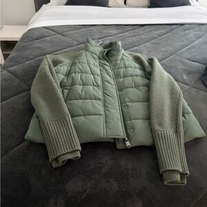 Athleta Sage Green Puffer Jacket